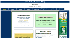 Desktop Screenshot of mathinabox.com